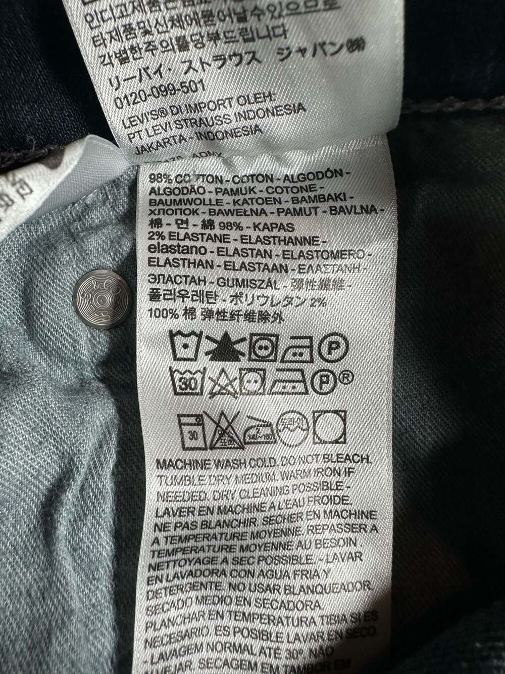 Levi's 559 Relaxed Straight Fit Waterless Jeans W42 L32 Mens - Picture 6 of 16